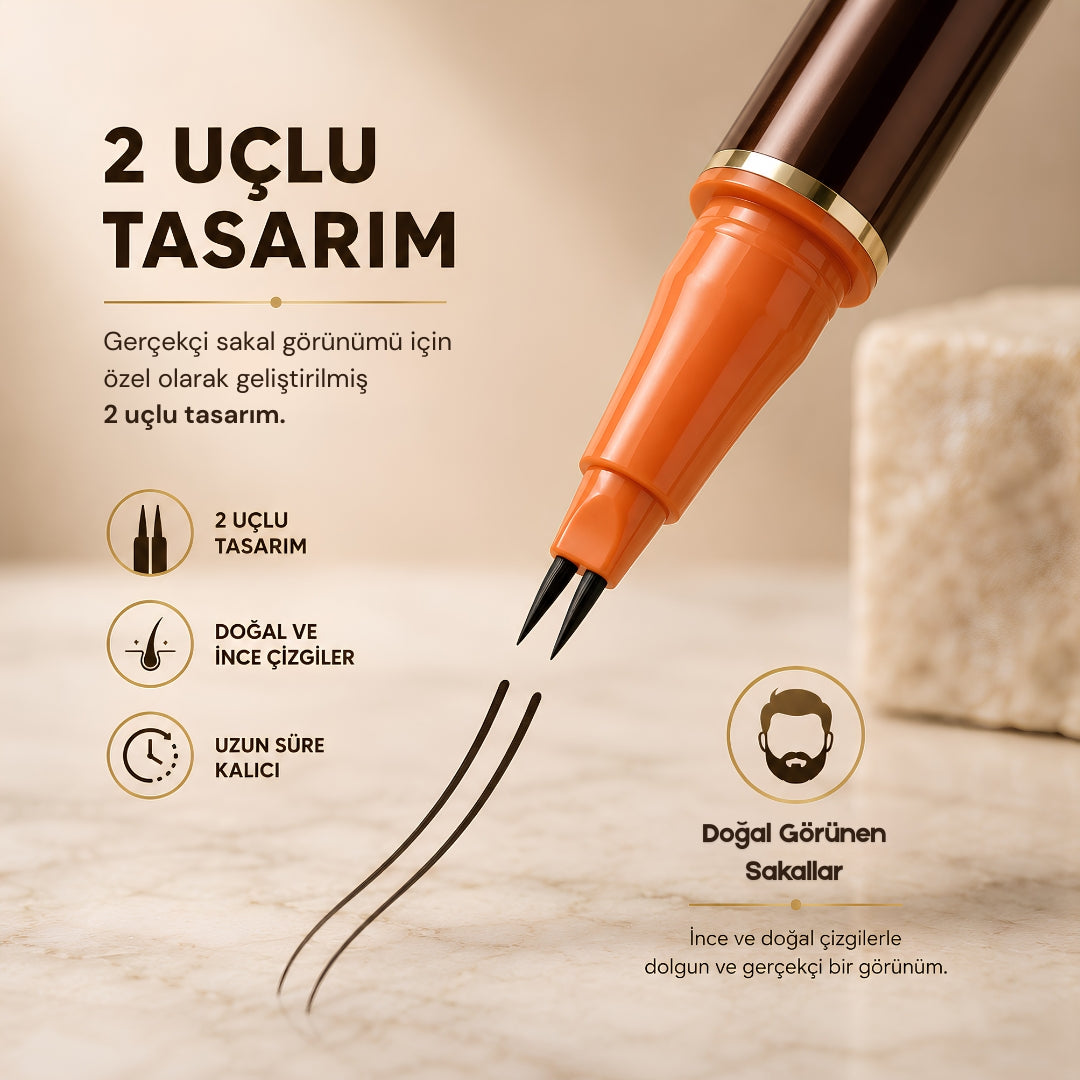 Cilde Zararsız Doğal Görünüm Sakal Kalemi